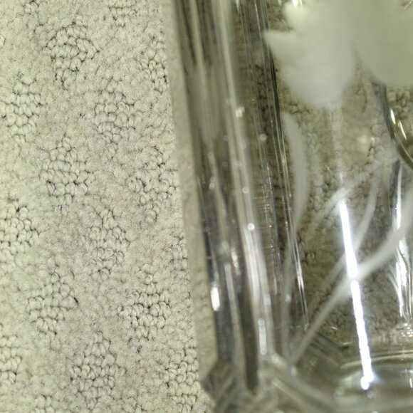 STUNNING! Vintage Floral Uranium Green Glow Depression Glass  11" Pitcher - Picture 9 of 11